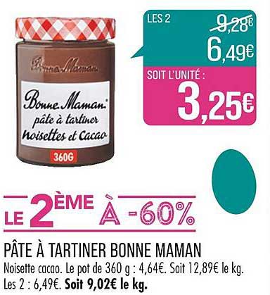 pâte à tartiner bonne maman