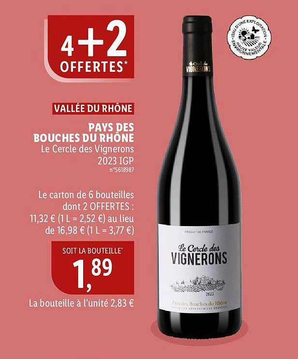 pays des bouches du rhône le cercle des vignerons 2023 igp