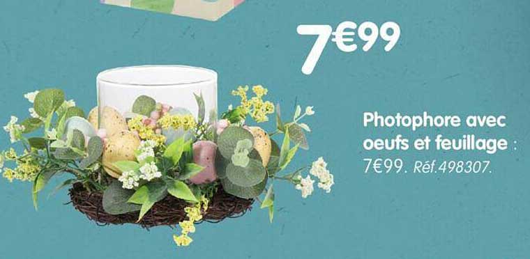 Photophore Avec œufs Et Feuillage