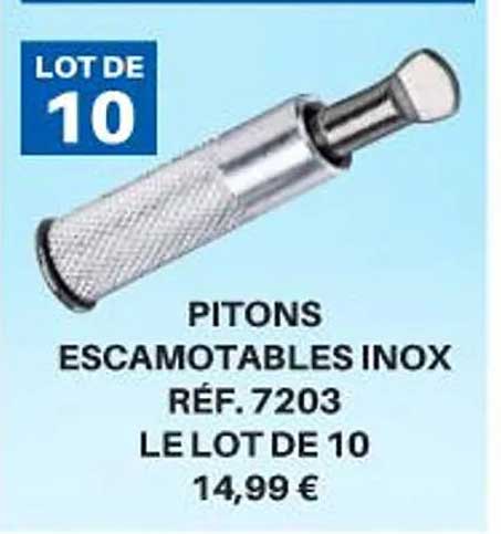 pitons escamotables inox