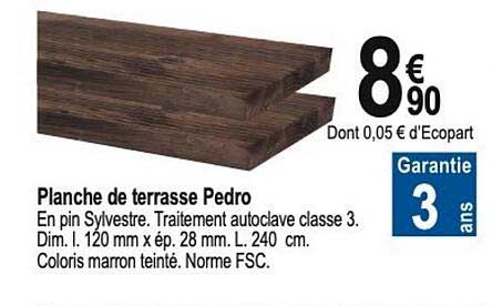 planche de terrasse pedro