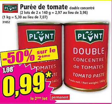 plant purée de tomate