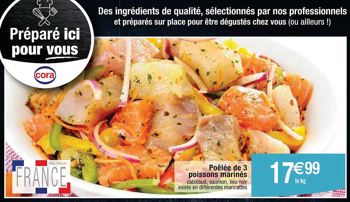 Poêlée De 3 Poissons Marinés