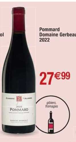 Pommard Domaine Gerbeau 2022