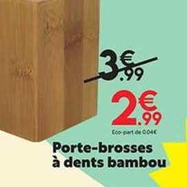 porte-brosses à dents bambou