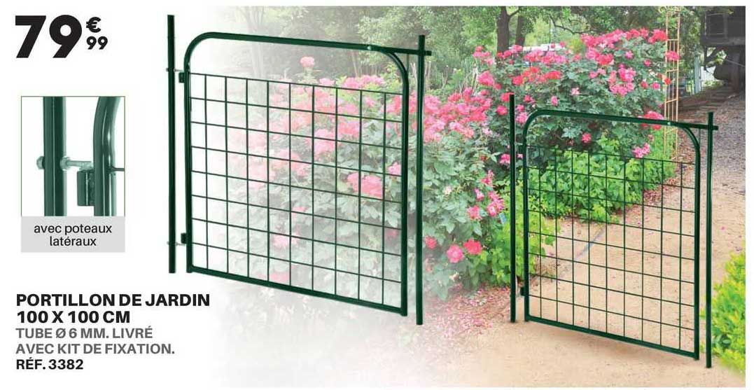 Portillon De Jardin 100 X 100 Cm