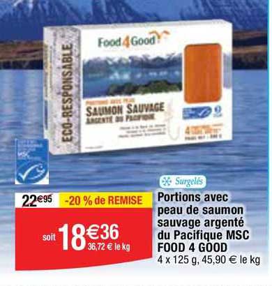 Portions Avec Peau De Saumon Sauvage Argenté De Pacifique Msc Food 4 Good