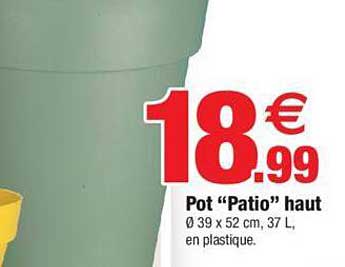 Pot "patio" Haut