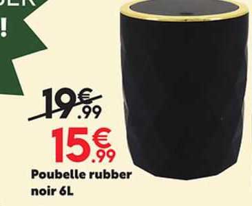 poubelle rubber noir 6l