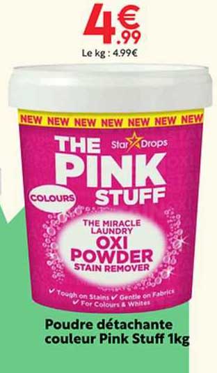 poudre détachante couleur pink stuff