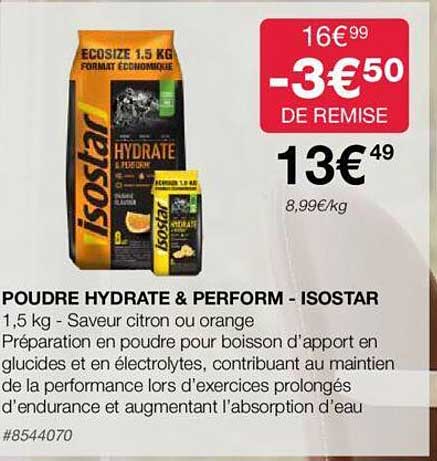 poudre hydrate & perform - isostar