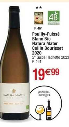 pouilly-fuissé blanc bio natura mater collin bourisset 2020