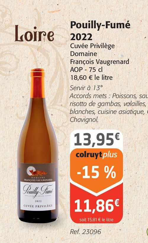 pouilly-fumé 2022 cuvée privilège domaine françois vaugrenard aop