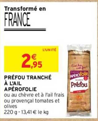 préfou tranché à l'ail apérofolie