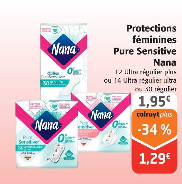 protections féminines pure sensitive nana