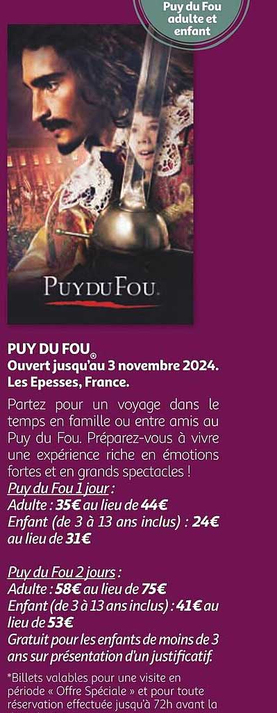 puy du fou ouvert jusqu'au 3 novembre 2024, les epesses, france