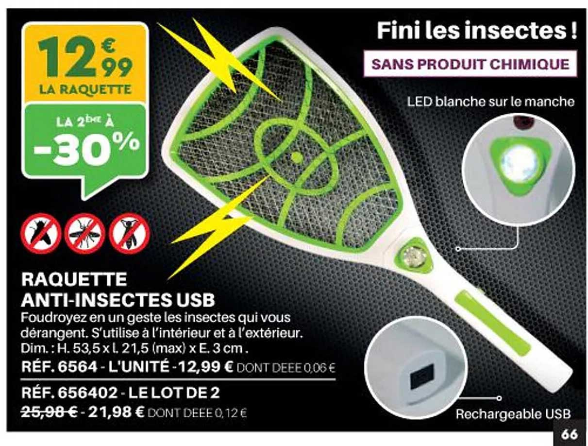 raquette anti-insectes usb