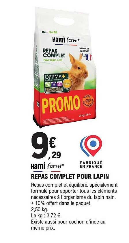 repas complet pour lapin hami form