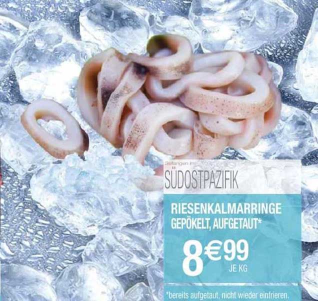 Riesenkalmarringe Gepökelt, Aufgetaut