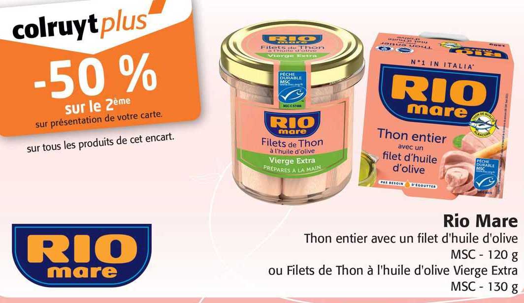 rio mare thon entier avec un filet d'huile d'olive ou filets de thon à l'huile d'olive vierge extra