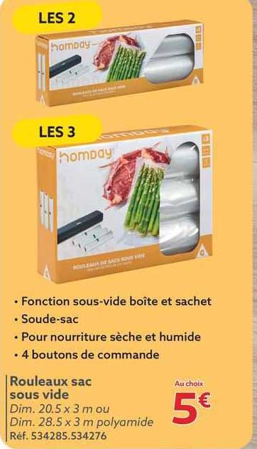 rouleaux sac sous vide