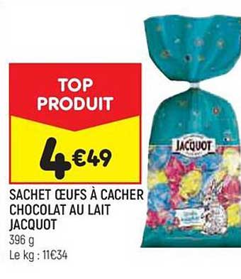 sachet œufs à cacher chocolat au lait jacquot