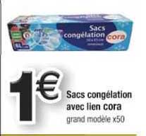 sacs congélation avec lien cora