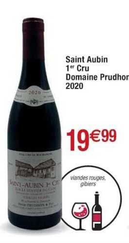 saint aubin 1er cru domaine prudhon 2020
