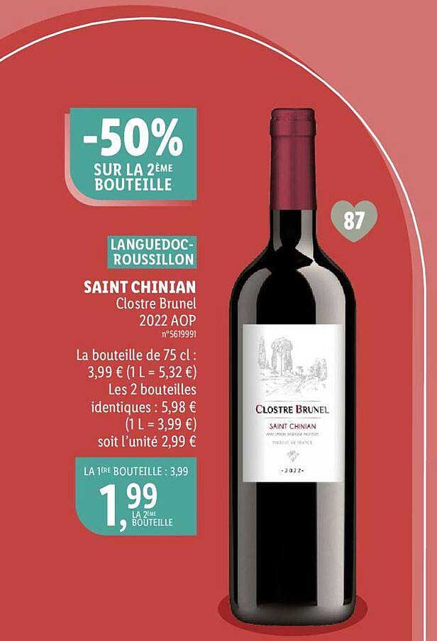 saint chinian clostre brunel 2022 aop