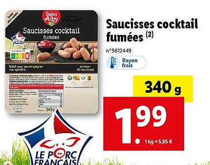 saucisses cocktail fumées saint alby