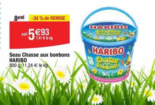 seau chasse aux bonbons haribo