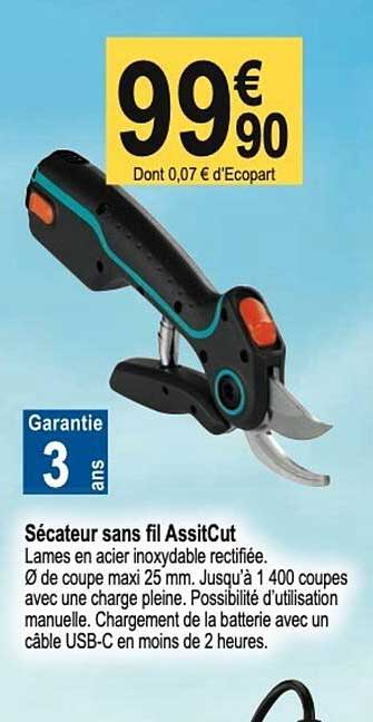 Sécateur Sans Fil AssitCut Gardena