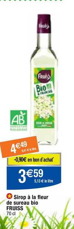 sirop à la fleur de sureau bio fruiss