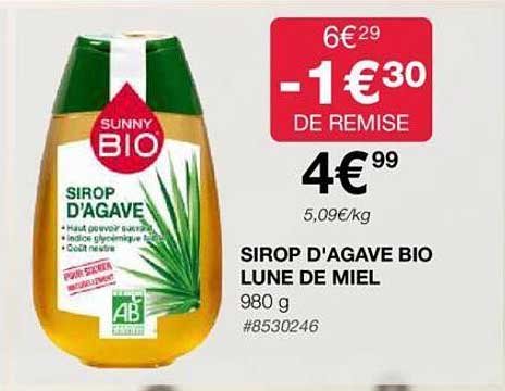sirop d'agave bio lune de miel