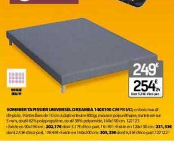 Sommier Tapissier Universel Dreaméa 140 X 190 Cm