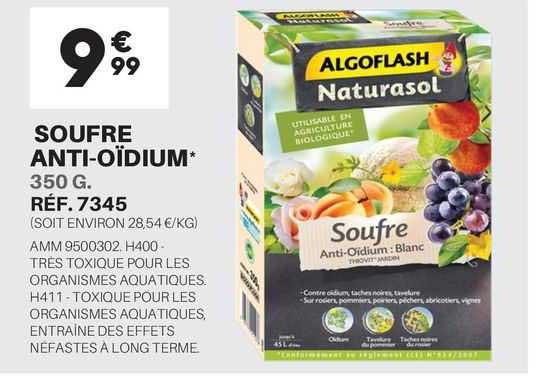 soufre anti-oïdium