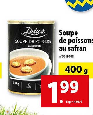 soupe de poissons au safran deluxe