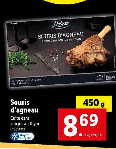 souris d'agneau deluxe