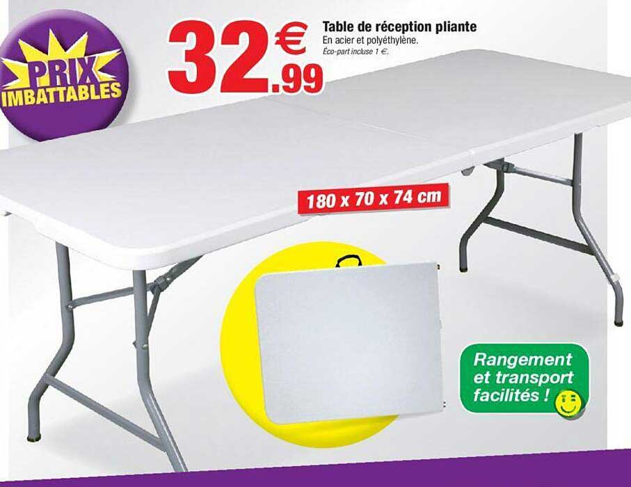 Table De Réception Pliante