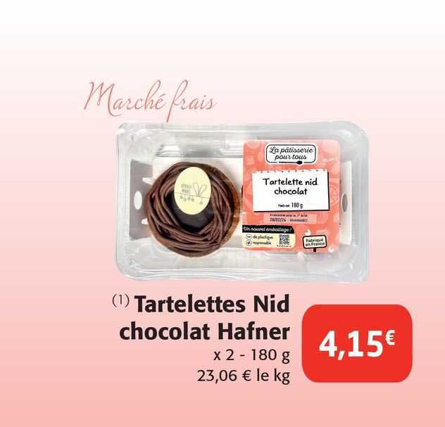 tartelettes nid chocolat hafner