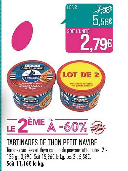 Tartinades De Thon Petit Navire