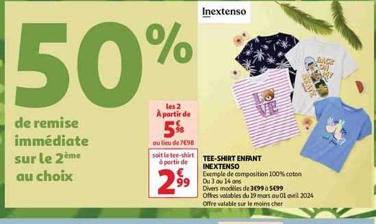 tee-shirt enfant inextenso