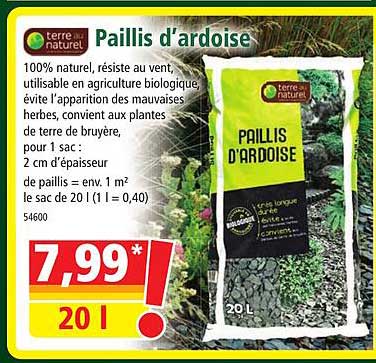 Terre Au Naturel Paillis D'ardoise