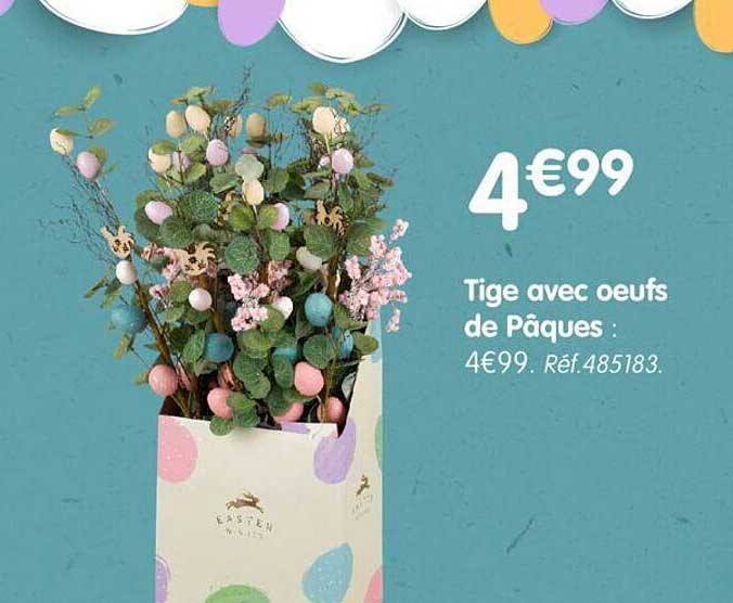 tige avec œufs de pâques