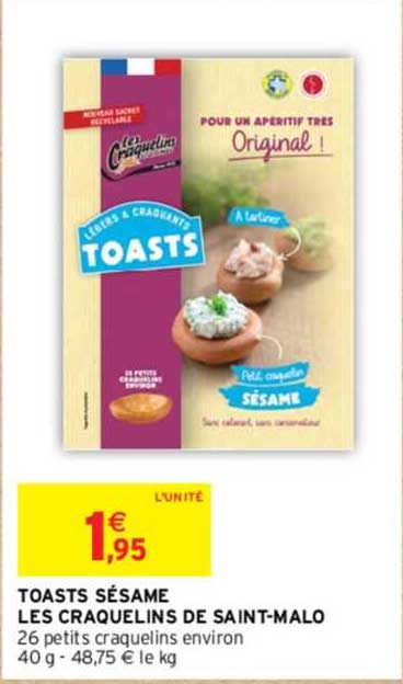 toasts sésame les craquelins de saint-malo