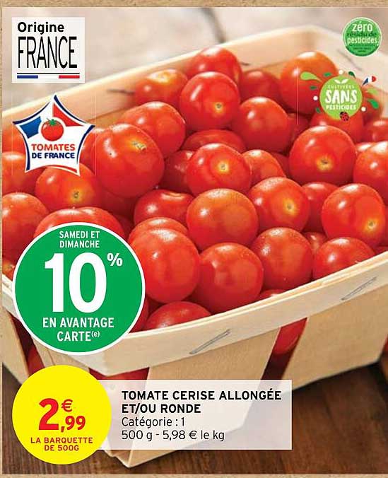 tomate cerise allongée et/ou ronde
