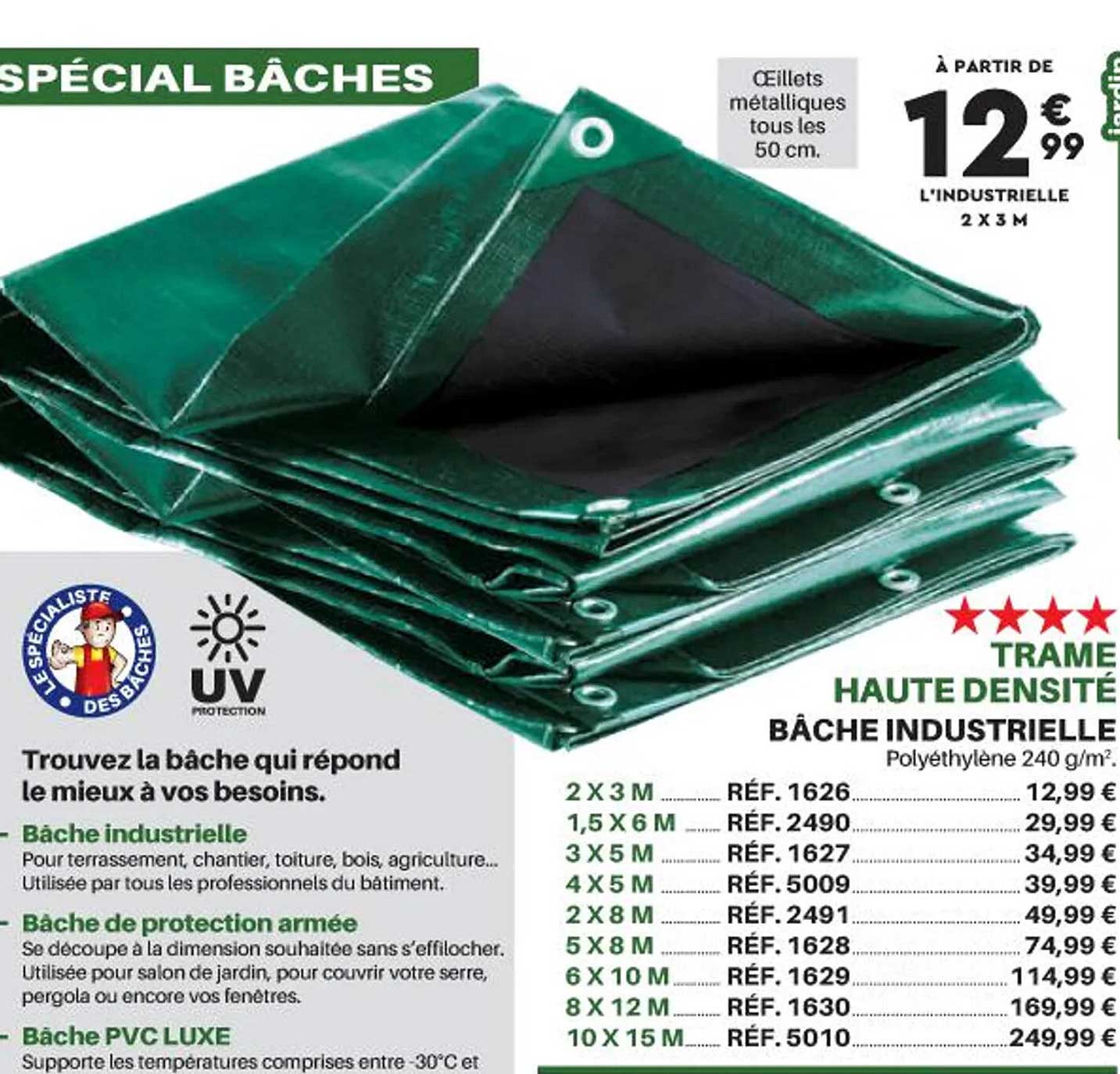 trame haute densité bâche industrielle