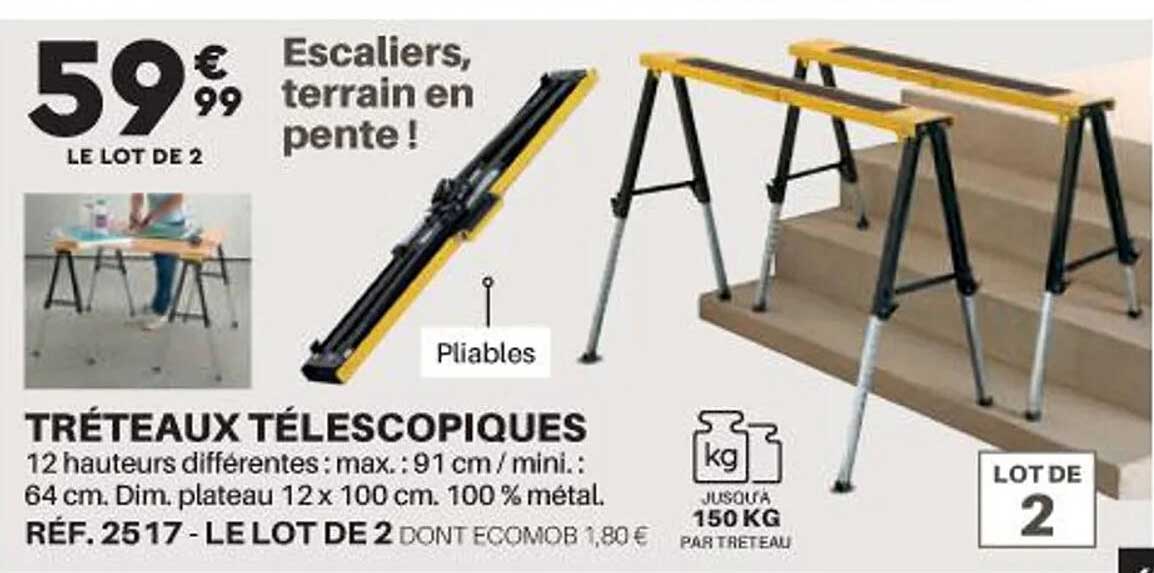 tréteaux télescopiques