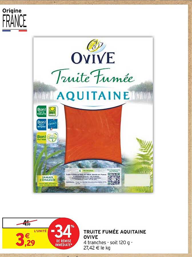 Truite Fumée Aquitaine Ovive