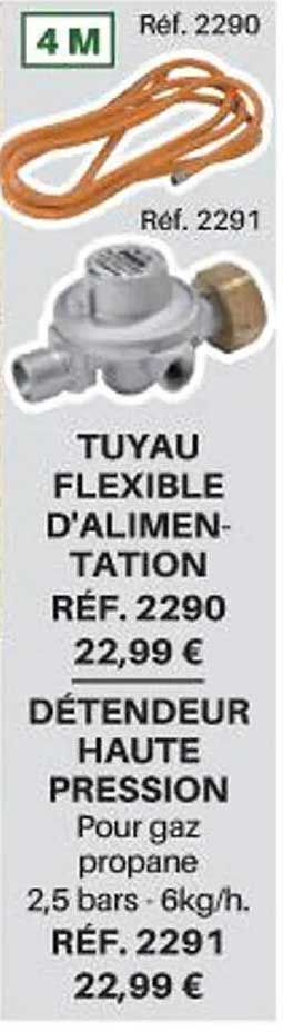 tuyau flexible d'alimentation, détendeur haute pression